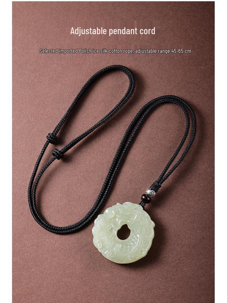 Authentic Xinjiang Hetian Jade Dragon Fish Pendant: Double-Sided, Exquisitely Carved, Unisex with Certificate