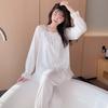 1011 Oh Mi Da Spring New Japanese Sweet Solid Color Fashion Women's Pajamas Princess Style Long Sleeve Loungewear Set