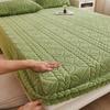 Taffeta Velvet Mattress Cover with Elastic Bands Solid Color Anti-slip Adjustable Fitted Sheet Soft Winter Coral Fleece Bed Sheet