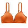 Women's Simple Triangle Cup Deep V Neck Seamless Push Up Bra for Small Bust Smooth Surface Wireless Lightweight Style