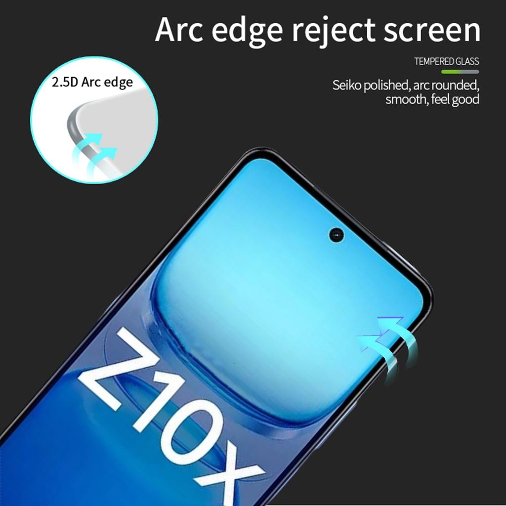 For vivo iQOO Z10x 5G Tempered Glass Film PINWUYO JK Series-2 9H Full Screen Protector