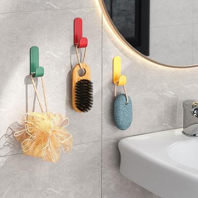 6pcs Multi-purpose Wall Organizer Hook Behind-door Key Cloth Hanger Hook Bathroom Robe Towel Holder Rack Kitchen Hardware Shelf