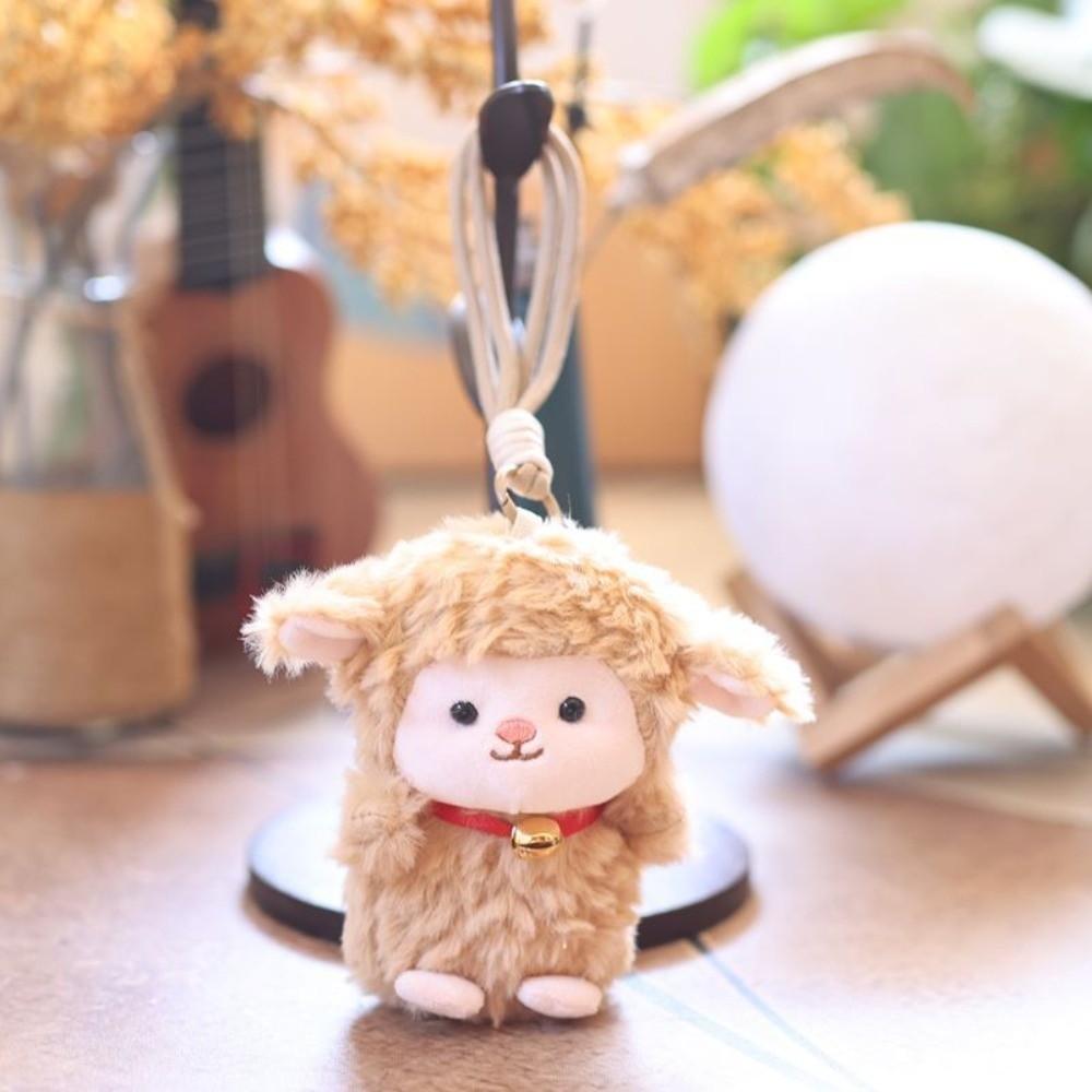 Standing/Sitting Mini Sheep Plush Keychain Cartoon Soft Lamb Doll Ornament  Decoration