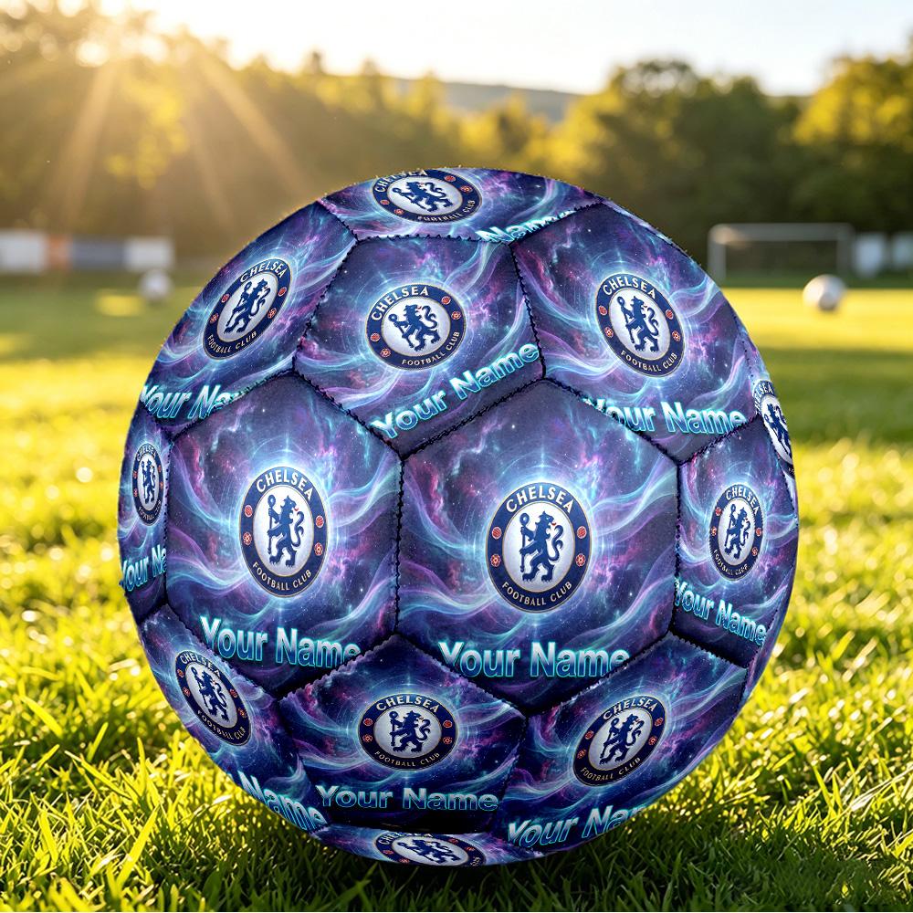 Personalized Size 5 Football Chelsea FC Pattern Outdoor Game Sports Ball Gift
