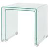 Ensemble de tables gigognes - vidaXL - 2 pièces - Verre trempé - Transparent - Design contemporain