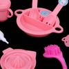 8-teiliges Simulationsbesteckset aus Kunststoff, Geschirrmodell für Mädchenpuppen
