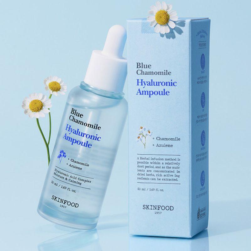 [2 Mask Packs + 15ml Cream] [SET] 1 Blue Chamomile Hyaluronic Ampoule + 1 Cream