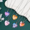 K-pop Demon Heart Shape Necklace Anime Movie Pendant Cartoon Character Idol Jewelry Gifts