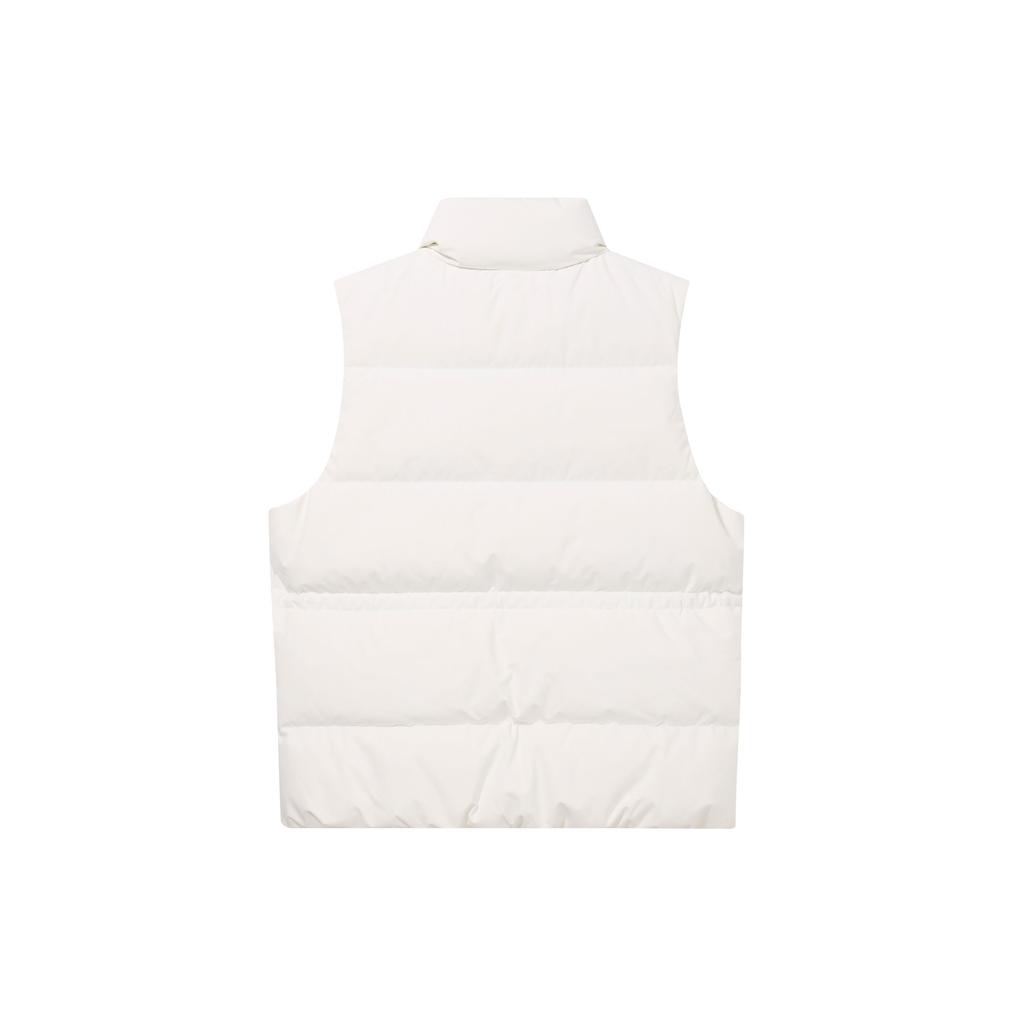 Fila Fusion Solid Color Logo Stand Collar Down Vest Women Vests White T11W342904FWT