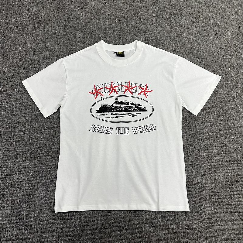 Corteiz Alcatraz Series T-shirts for Men and Women, Short-sleeve Short Sleeve with Lettered Logo Print Crew Neck Loose Casual T-shirt