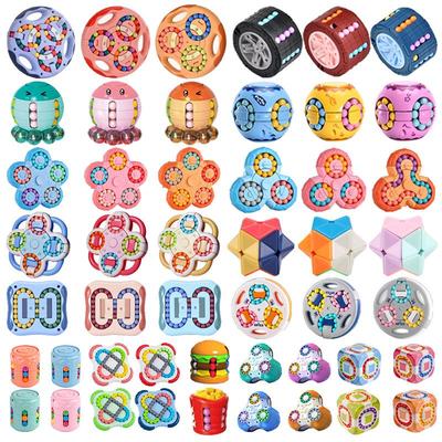 Double-Sided Magic Bean Cube: Educational Rotating Fidget Toy for Kids