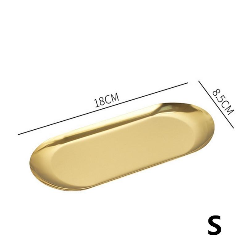 

1 шт. Золотая пластина из нержавеющей стали для оборудования для нейл-арта, хирургический лоток, коробка для хранения ювелирных изделий, ожерелий, колец, докторская обеденная тарелка