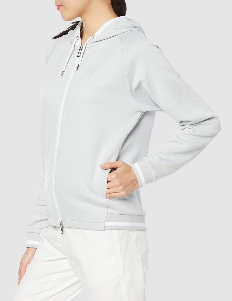 Callaway Hoodie Golf C21217201 S Women's Full-Zip (Quilted Jacquard) / / 1020_Gray