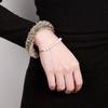 Steel Chain Pearl Bracelets Gold Color Beads Bracelets Dainty Simple Thin Pulseras  Party Wedding