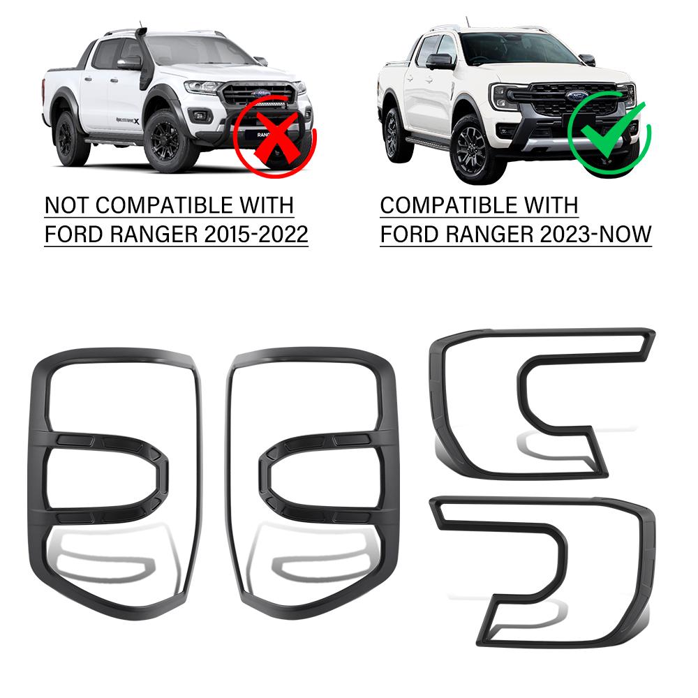 Car Head Light Tail Light Cover Trims For Ford Ranger T9 2025 2025 Wildtrak Rear Lamp Surround Decoration Exterior Accessories