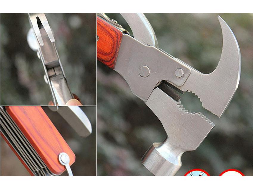 Portable Multifunctional Camping Axe Hammer – Emergency Outdoor and Car Tool with Tapered Claw