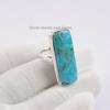 Natural Arizona Turquoise Long Ring, 925 Sterling Silver Ring, Rectangle Turquoise Ring, Handmade Ring, Gift for Women, Gemstone Ring