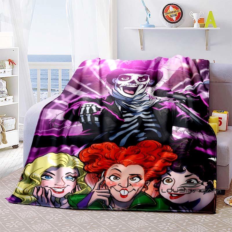 Hocus Pocus Creative Flannel Print Blanket, Super Soft and Comfortable, Perfect for Sofa Naps or Home Blankets, the Perfect Gift
