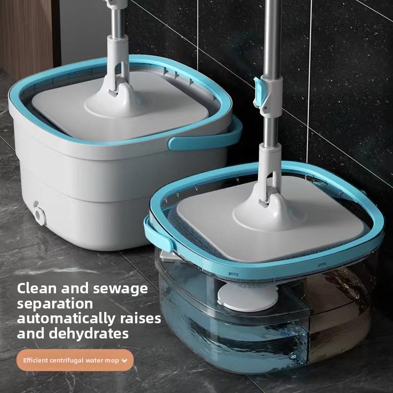 Clean Stain Separation Bucket Hand-washing Mop Household Rotating Mop Lazy Hand-washing Mop Set