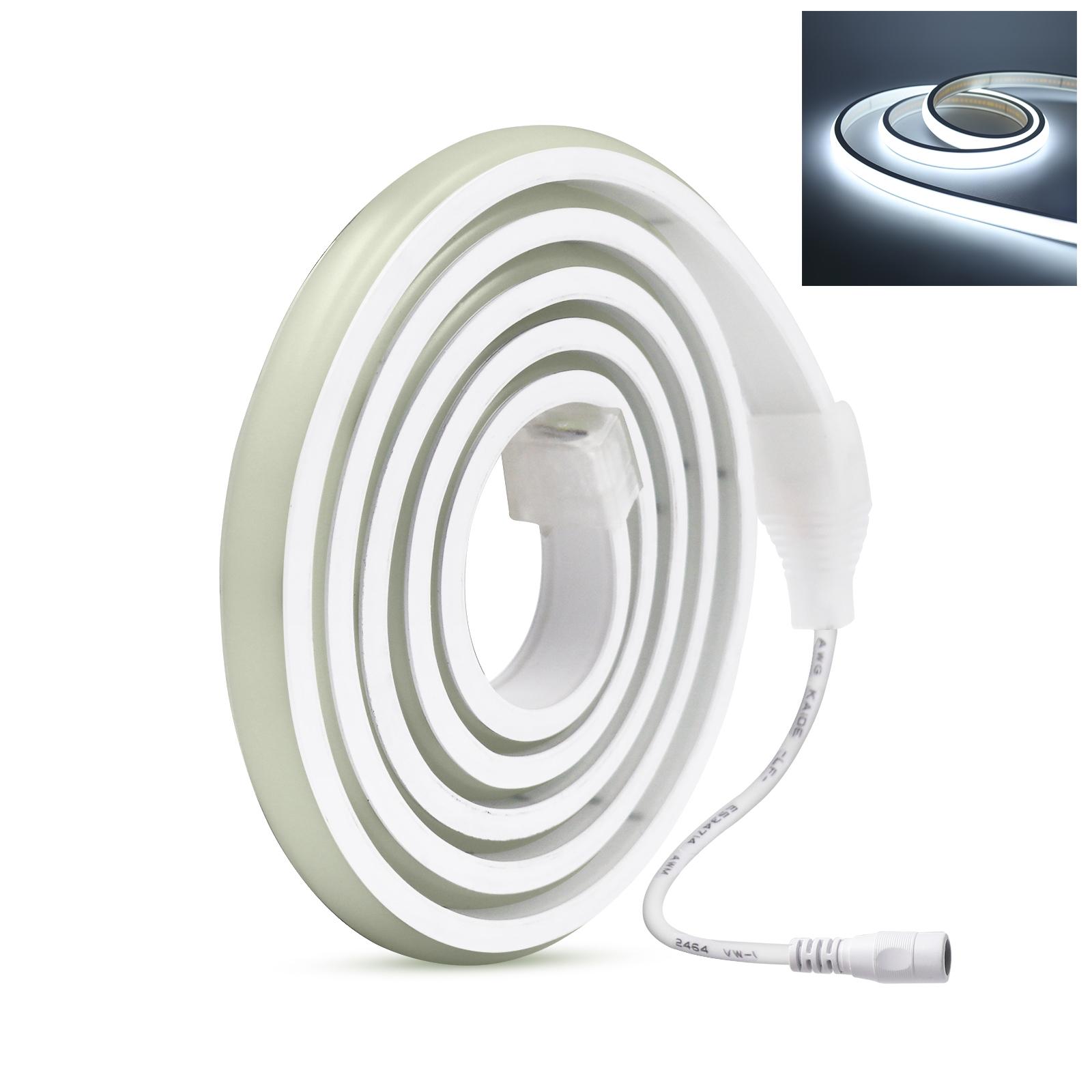 

Светодиодная лента COB 12В 24В Неоновый шнур 320 светодиодов/м Водонепроницаемая 0,5м 5м 10м 20м Натуральный Теплый белый Гибкая лента для декора дома и сада 24V 0.5m