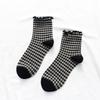 6Pairs Women Lolitas Crew Socks Cotton Bootie Socks Ruffle Frilly Ankle Dress Socks Sweet Calf Socks Princesses Socks