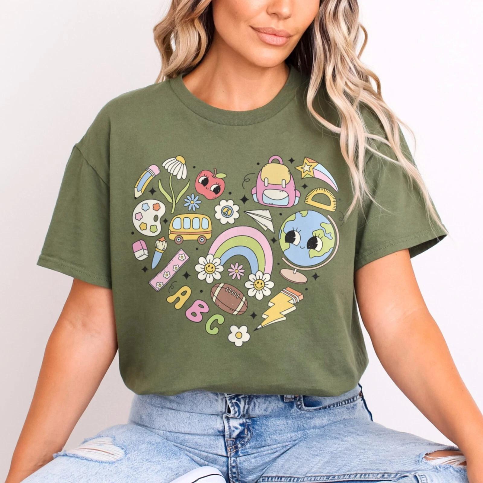 School At Heart Shirt, Back To School Shirt, First Day Of School Shirt, 201724 S