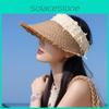 Summer Straw Hat With Wide Brim And Breathable Paper Grass Material For Outdoor Sun Protection
