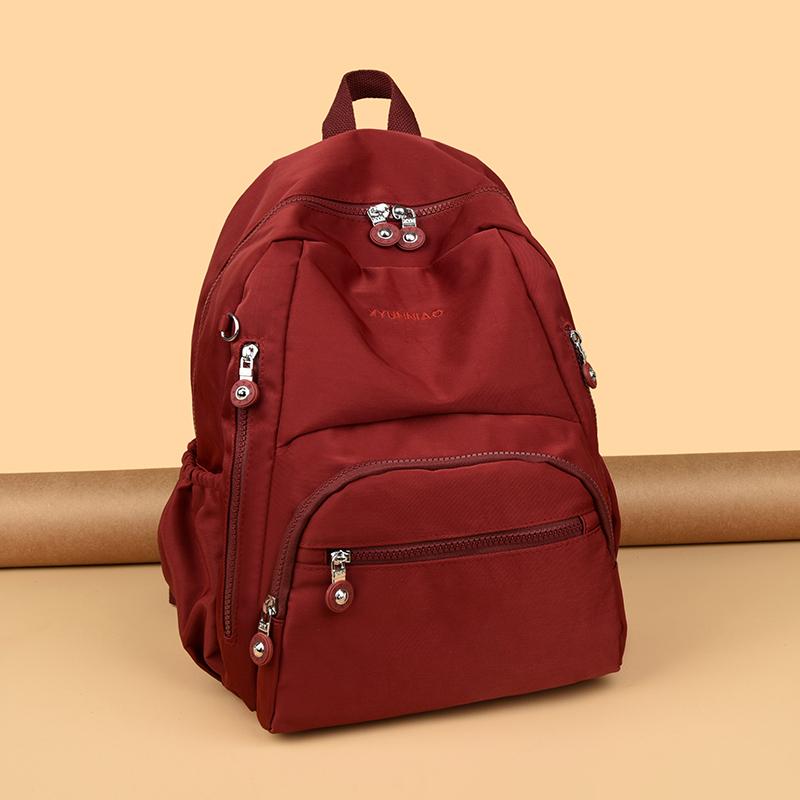 Damen Leichter Wasserdichter Rucksack Nylon Rucksack mit großem Fassungsvermögen Pendler Studentenrucksack Schultasche