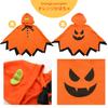 Brightlara Halloween Cosplay Kinder Kürbis Poncho Kostüm, Unisex, für Jungen und Mädchen, kidscos038-OG-130
