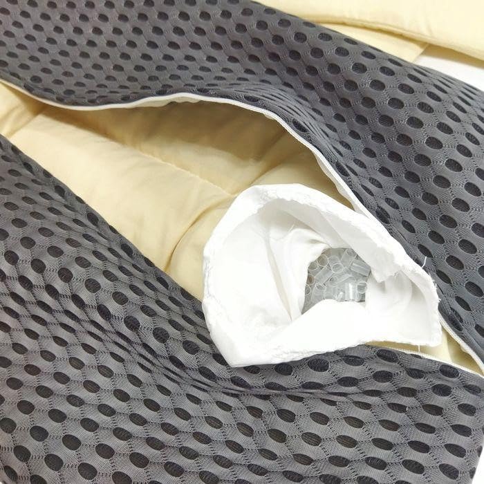 Ok Hype Sleep Pillow, a 3D Honeycomb Structure Pillow Designed for Relief from Stiff Shoulders and Neck Pain, Gray, with a Height-adjustable Sheet