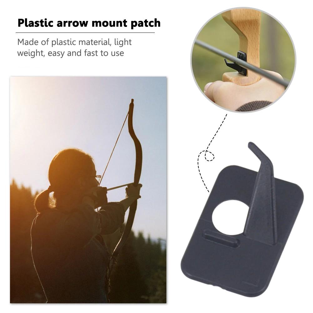 10pcs Plastic Self-Adhesive Arrow Rest Patches Right/Left Handed Archery Recurve Bow Rest Outdoor Hunting Shoot Accessories