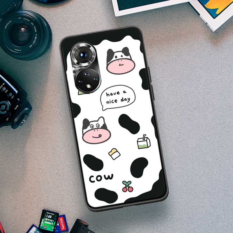 New Cute cow print Phone Case For Huawei P Smart 2021 Y5 Y6 Y7 Y9 Honor 50 20 Pro 10 10I 9 9X Y9S 8 8A 8X 8S 7S Cover