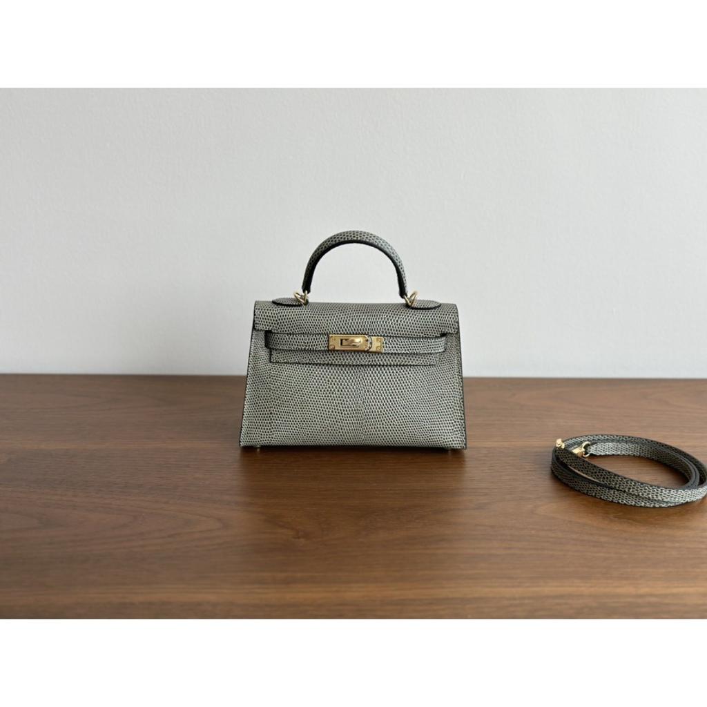 Kazilan 19cm Kelli mini lizard pattern handbag commuter fashion casual simple one-shoulder crossbody bag women's bag