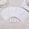 16pcs/set Laser Silver Butterfly Nail Art Sticker Butterfly 3D Hollow DIY Glitter Holographic Slider Nail Art Decal Decoration