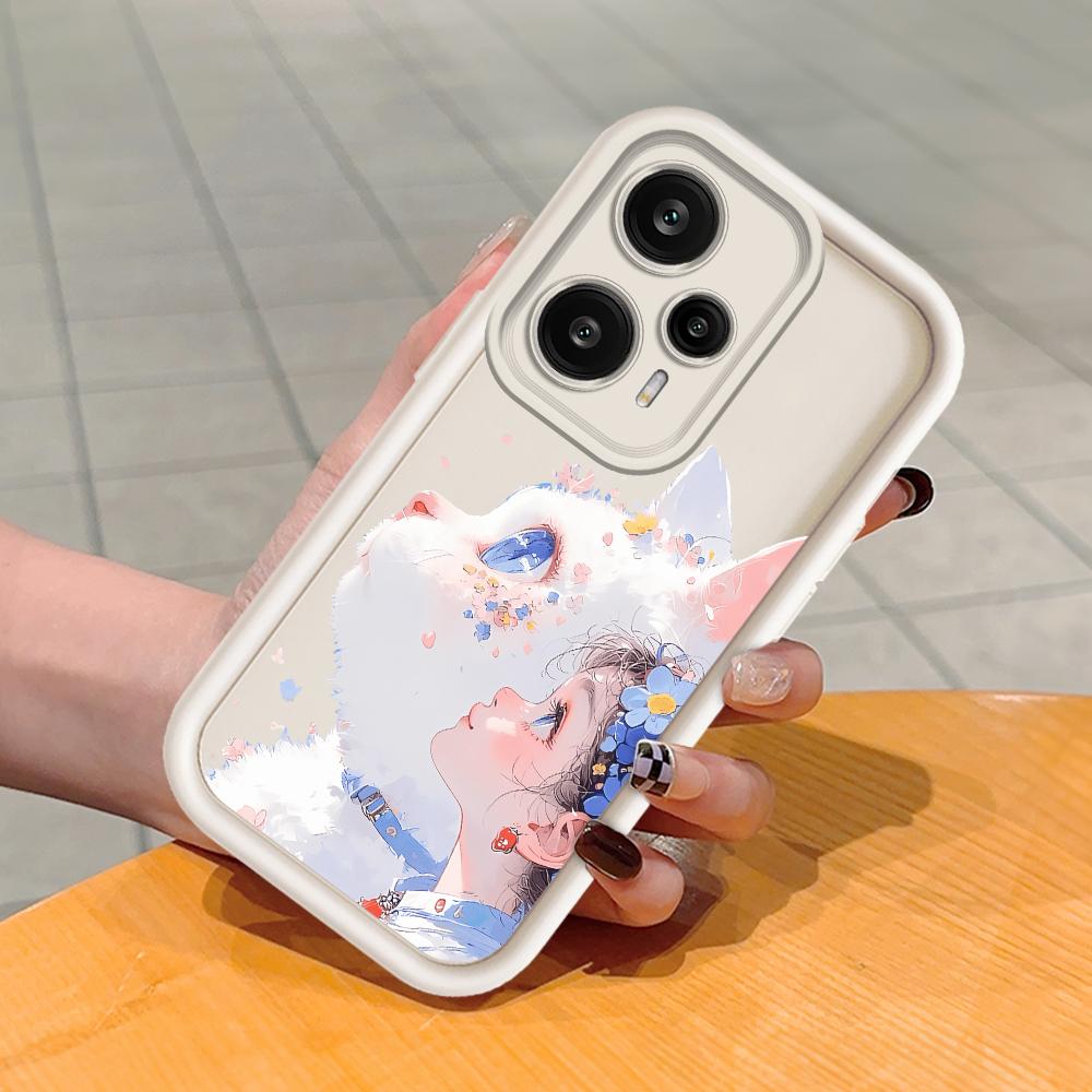 Weiches Silikon-Telefongehäuse mit quadratischem Leiterdruckmuster, vollständige Abdeckung, Kamera, stoßfestes Schutzgummigehäuse für Xiaomi Redmi