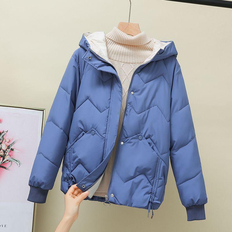 Winter Loose-fit Down Cotton Coat for Women Thickened Cropped Fashionable Cotton Jacket Outerwear