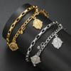 Bracciale Vergine Maria Benedetta Jeshayuan per Donna Colore Oro Braccialetti Madonna Amuleti Cristiani in Acciaio Inossidabile Gioielli Regalo