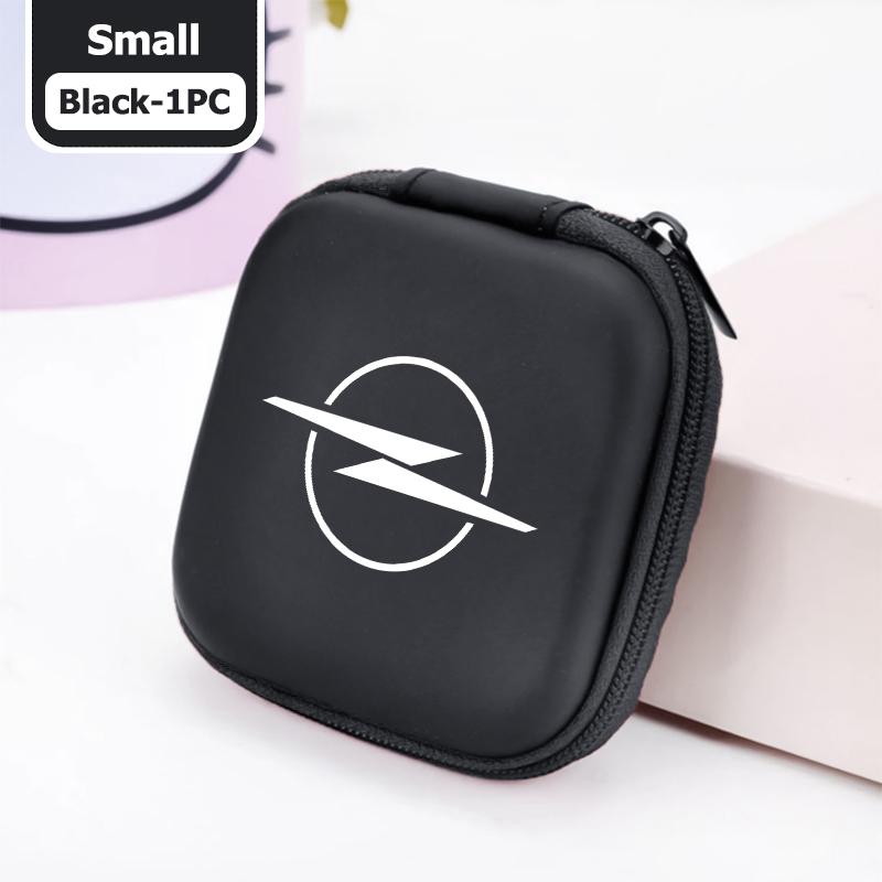 Car Logo EVA Headset Data Cable Holder Headphone Carry Bag For Opel Astra G H J K F Corsa D Zafira B Insignia Mokka Regal
