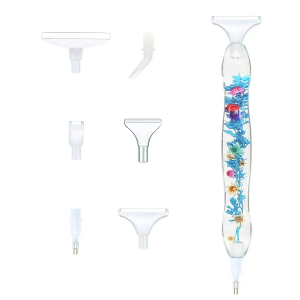 Dried Flower Diamond Painting Pen Resin Point Drill Pen Cross Stitch Embroidery Diamond Painting Accessories DIY Craft Resin Pen