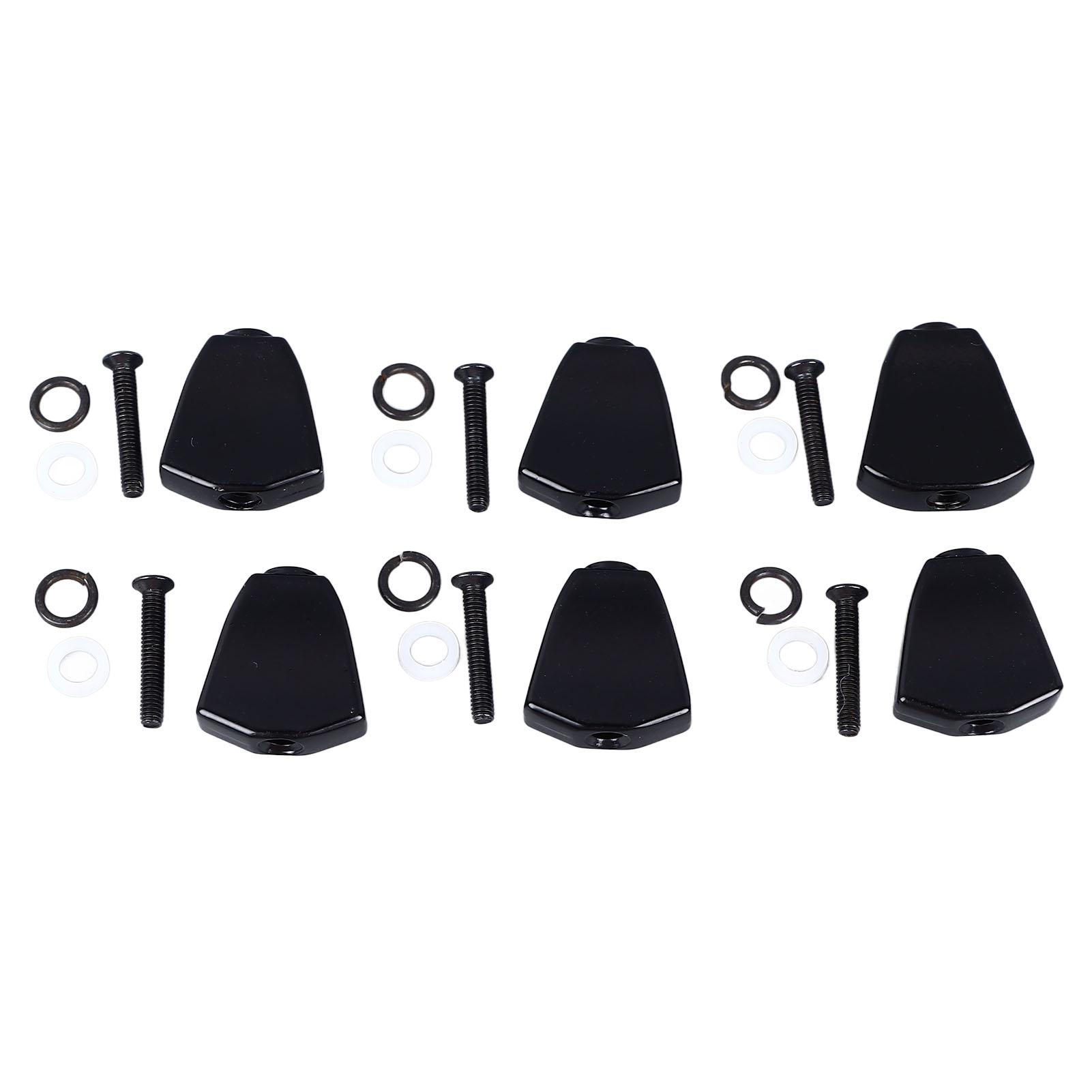 6PCS Guitar Tuner Machine Handle Tuning Key Button Head Metal Guitar Tuning Peg Button
