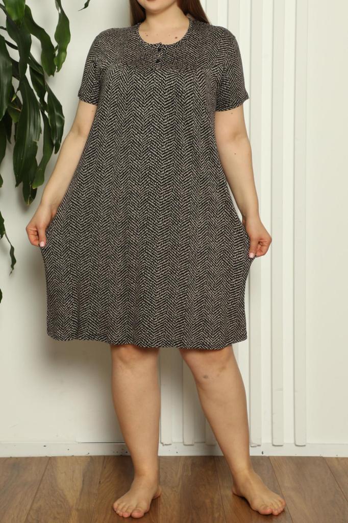 Maternity Tunic Nightgown Short Sleeve Lycra Plus Size