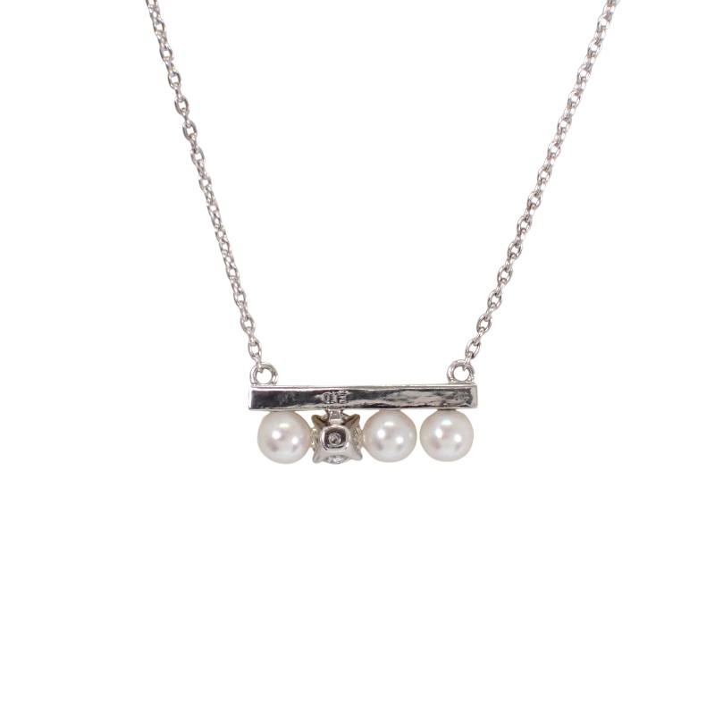 TASAKI  P-16743-3-18KWG Necklace K18 white gold/Akoya Pearl Women