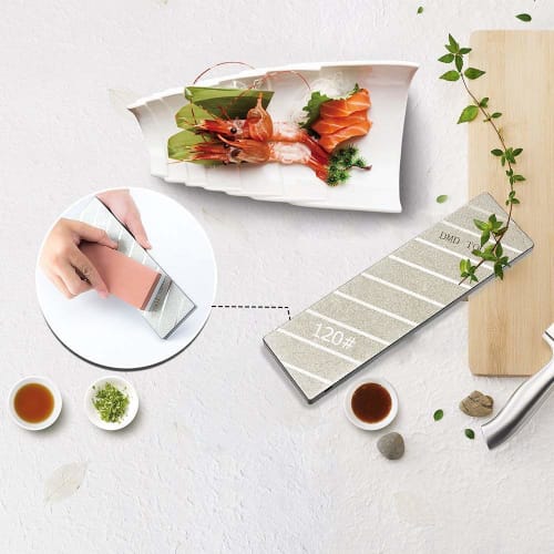 GOKEI Surface Refining Whetstone, Double-Sided, Diamond #180/#120, for Rough Grinding