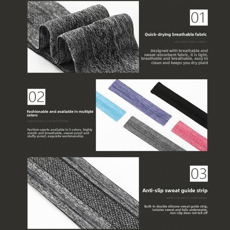 Sports Hairbands Sweat-absorbing and Sweat-conducting Yoga Fitness Men's and Women's Running Basketball Headband Hair Ties