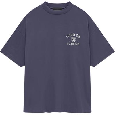 Essentials Jersey Crewneck Tee Marine Men Tops Blue 125HO244194F