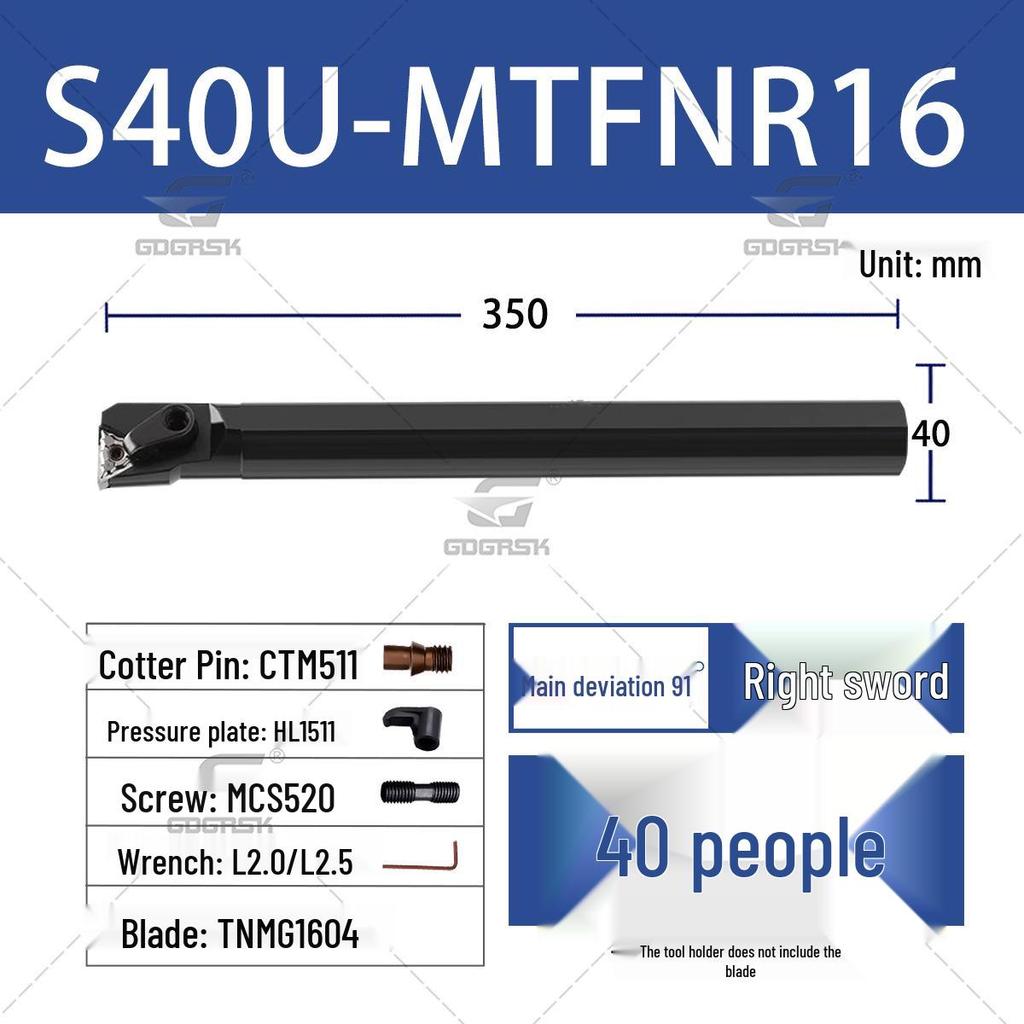 Triangular 91-Degree CNC Tool Holder - S16Q/18Q/20R/25S/32T/40T/40U-MTFNR/L16