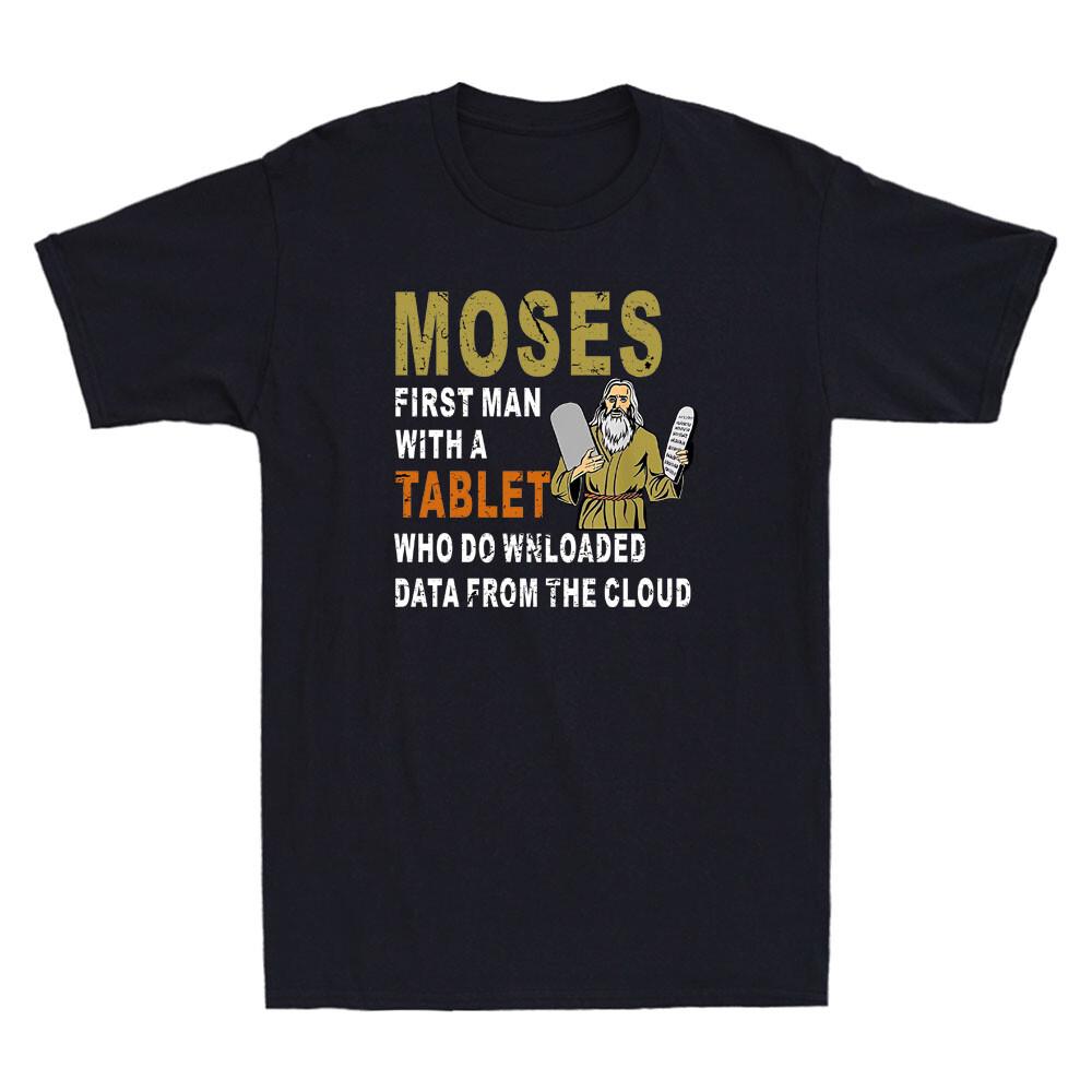 Jewish Passover Moses Tablet Data Cloud Computing Funny Quote Retro Unisexs Tshirt