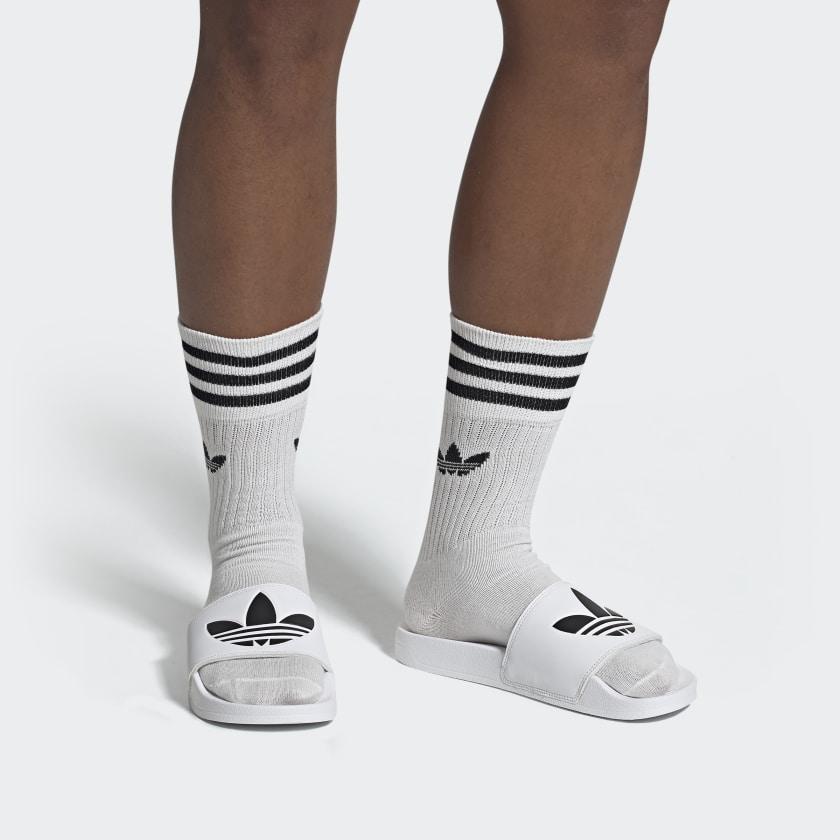 Adidas Adilette Lite Slides Trefoil Logo - Cloud White Unisex Sneakers Core-Black FU8297