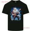 Rock Santa Playing Electric Guitar Christmas Xmas Mens Light Cotton T Shirt Vintage Washed Unisex Versatile Comfortable Casual