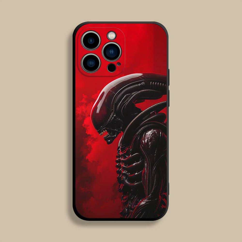 

A-Alien E-Earth Phone Case For iPhone 17,16,15,14,13,12,Pro,Max,Plus,E,SE4,Air,Mini Black Soft Cover iPhone17